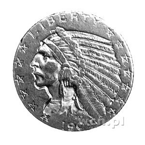 5 dolarów 1909, Filadelfia, Fr. 120, 8,35g.