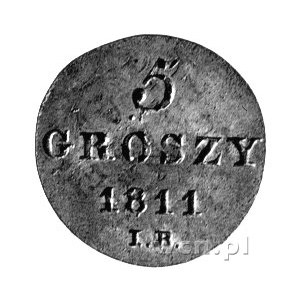 5 groszy 1811, Warszawa, literki IB, Plage 96, moneta w...