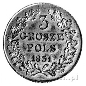 3 grosze 1831, Warszawa, Plage 282,