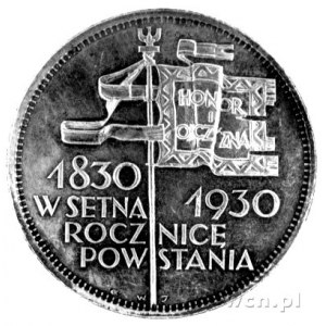 5 złotych 1930, Warszawa, Sztandar, wybite głębokim ste...