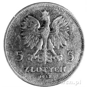 5 złotych 1932, Warszawa, Nike, najrzadsza moneta okres...