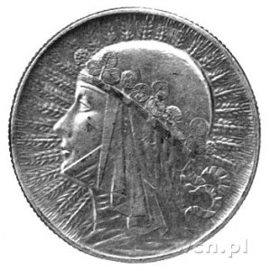 falsyfikat z epoki 5-złotówki 1933, Głowa kobiety, wybi...
