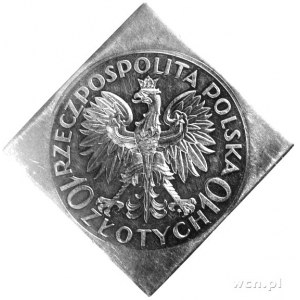 10 złotych 1933, Sobieski klipa, Parchimowicz P-154b, w...