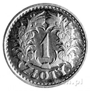 1 złoty 1928, znak mennicy warszawskiej na rewersie, Pa...