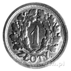 1 złoty 1928, znak mennicy warszawskiej na awersie, wyb...