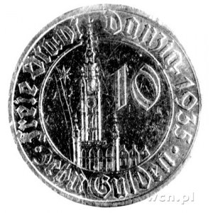 10 guldenów 1935, Berlin, Ratusz gdański.