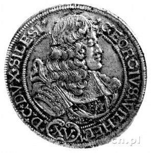 15 krajcarów 1675, Brzeg, XV pod popiersiem księcia, F....