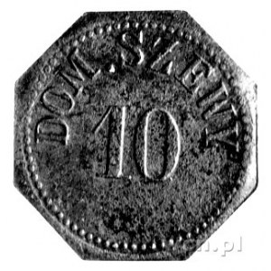 ośmiokątna moneta zastępcza dominium Szewy, nominał 10,...