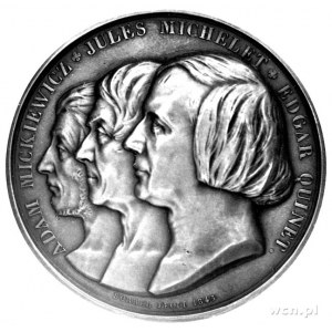 znani profesorowie College de France- medal pamiątkowy ...