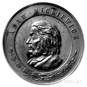 medal w 25 rocznicę śmierci poety wybity nakładem M. Ku...