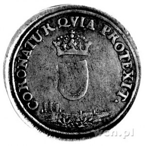 Jan III Sobieski- medal koronacyjny 1676 r., Aw: Popier...
