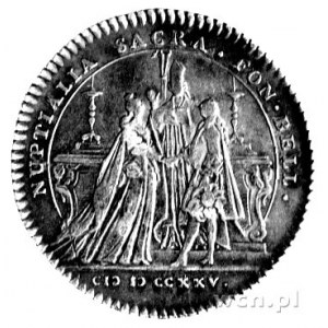 Maria Leszczyńska i Ludwik XV- medal zaślubinowy 1725 r...