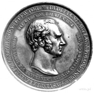 medal autorstwa A. Bovy' ego poświęcony Dudleyowi Stuar...