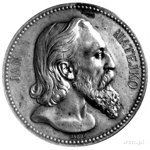 medal autorstwa Barre' a poświęcony Janowi Matejce 1875...