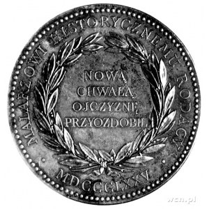 medal autorstwa Barre' a poświęcony Janowi Matejce 1875...
