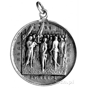 medal na stulecie Bitwy pod Racławicami 1894 r., Aw: Ko...