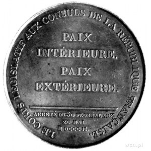 medal z okazji przedłużenia traktatu z Amiens w 1802 r....