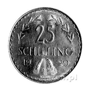 25 szylingów 1929, Wiedeń, Fr. 436, 5,88g.