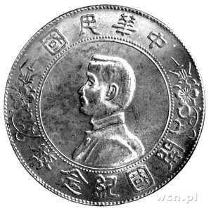 dolar bez daty /1927/, Aw: Popiersie, w otoku chińskie ...
