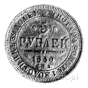 5 rubli 1850, Petersburg, Fr. 138, Uzdenikow 0232, 6,50...