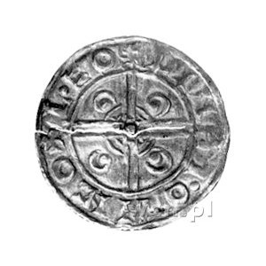Knut 1016- 1035, denar, Aw: Popiersie w hełmie w lewo i...