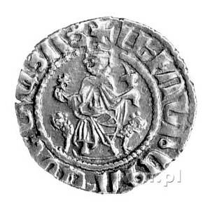 Leo I 1185- 1219, tram, Aw: Król na tronie i napis w ot...