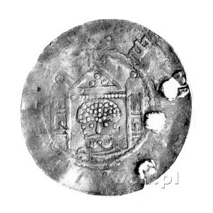 Henryk III 1039-1056, denar, Aw: Popiersie cesarza w ko...