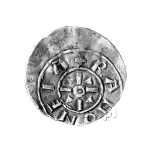 Andrzej 1047-1060, denar, Aw: Krzyż i napis w otoku: RE...