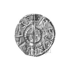 Andrzej 1047-60, denar, Aw: Krzyż; w polu trójkąciki i ...
