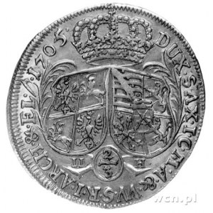 2/3 talara /gulden/ 1705, Drezno, Dav. 819, Merseb 1450...