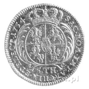 5 talarów - august d'or 1754, Lipsk, Merseb. 1724, Fr. ...