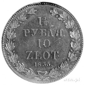 1 1/2 rubla = 10 złotych 1835, Sankt Petersburg, Plage ...