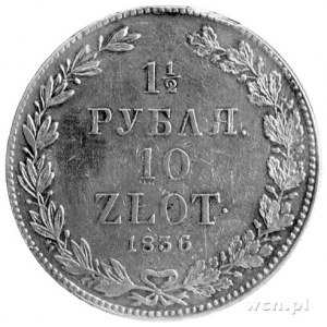 1 1/2 rubla = 10 złotych 1836, Sankt Petersburg, Plage ...