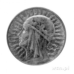 5 złotych 1932, Warszawa, Głowa kobiety, ładny stan zac...