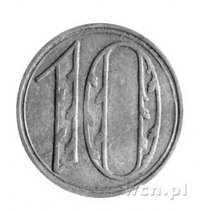 10 fenigów 1920, Gdańsk, duża cyfra 10.