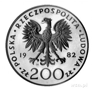 200 złotych 1982, Szwajcaria, II wizyta papieża Jana Pa...