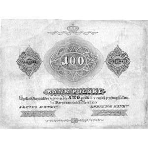 100 złotych 1830, podpisy: Lubowidzki i Głuszyński, Pic...