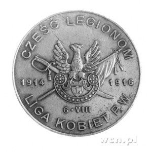 medal wybity staraniem Ligi Kobiet Pogotowia Wojennego ...