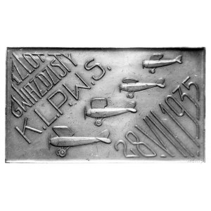 plakieta 1 Zlotu Gwiaździstego KLPWS 1935 r; Cztery sam...