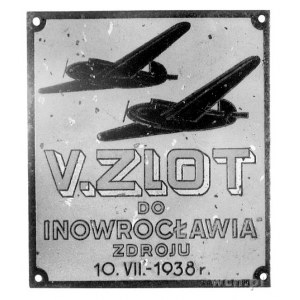 plakieta V Zlotu do Inowrocławia Zdroju 1938 r.; Dwa sa...