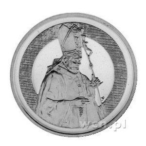 medal papieża Jana Pawła II 1986 r., Aw: Postać trzy cz...
