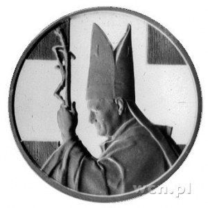 medal papieża Jana Pawła II 1987 r., Aw: Półpostać papi...