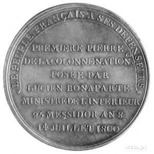 medal autorstwa Duviviera- wzniesienie Kolumny Narodowe...