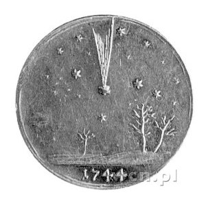medal na pojawienie się komety w 1744 r., Aw: Kometa na...