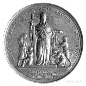 medal papieża Leona XIII sygn. Bianchi, 1881 r., Aw: Po...