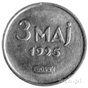 medal 3 Maja, Aw: Napis 3 Maj 1925 i numer 2411, Rw: Or...