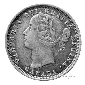 20 centów 1858, Aw: Głowa królowej Wiktorii, Rw: Nomina...