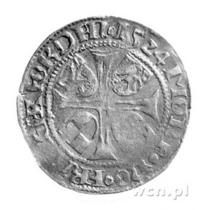 grosz 1524, Frankfurt, Aw: Orzeł na tarczy, Rw: Krzyż r...
