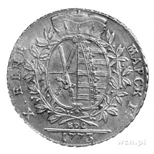 talar 1773, Drezno, Aw: Popiersie, Rw: Herb Saksonii, l...
