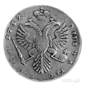 połtina 1732, Aw: Popiersie, Rw: Orzeł dwugłowy, Uzdeni...